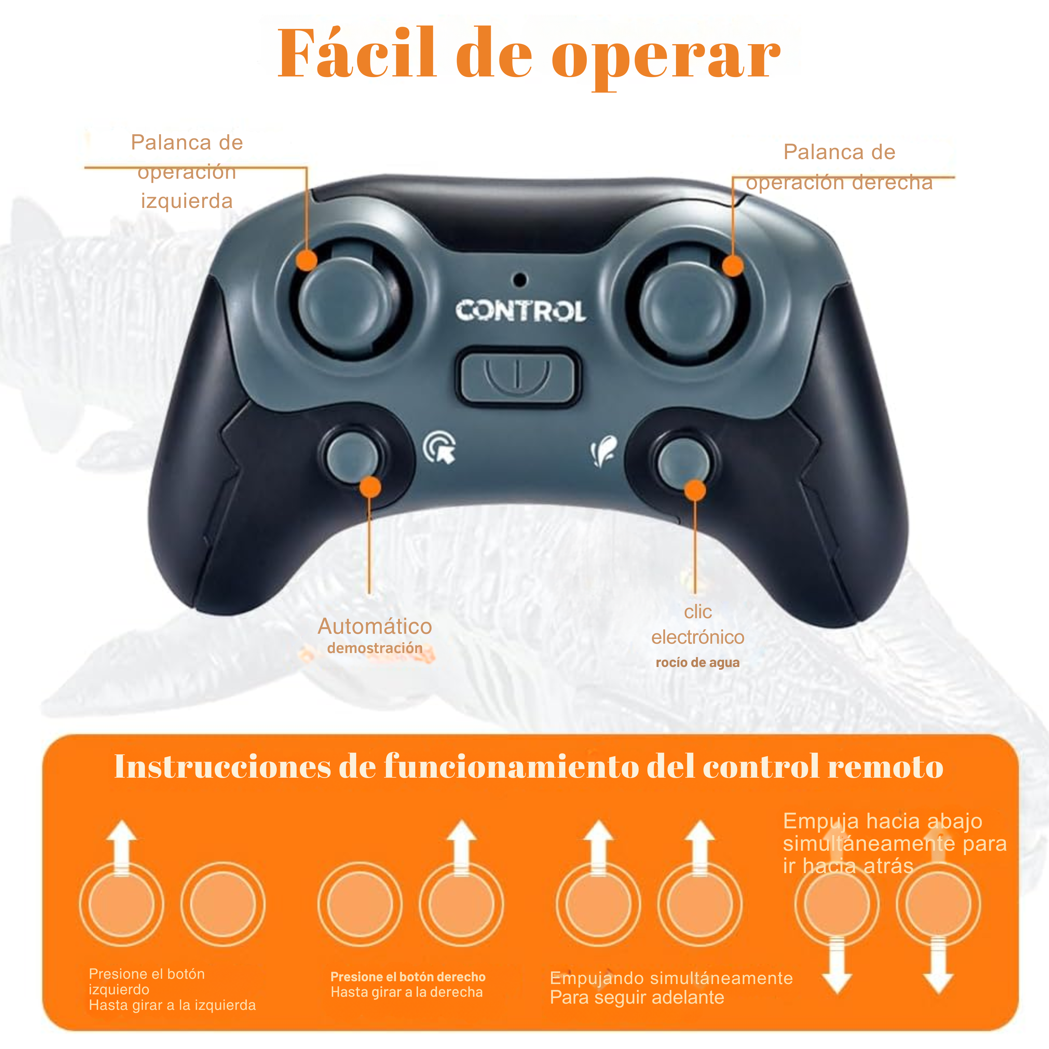 dinosaurio acuático a control remoto